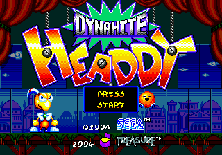 Заставка игры Dynamite Headdy